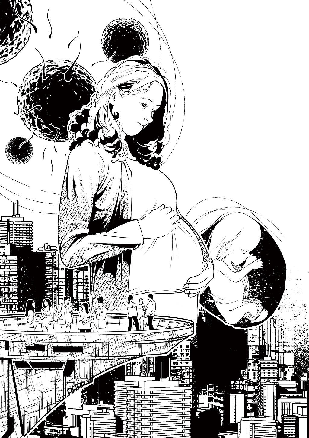 科幻小说类内页插图 插画 节选1