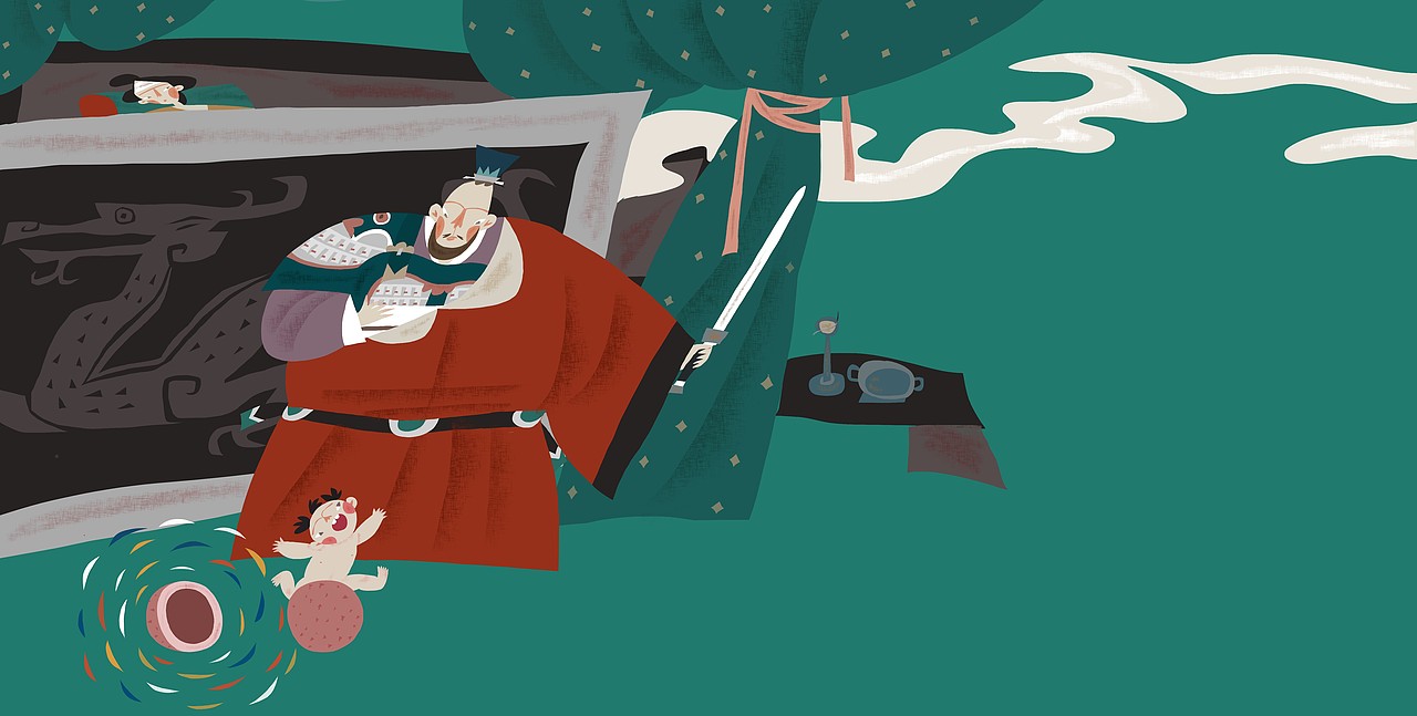 之前做的绘本《哪吒闹海》（图ZMzkwNjkwNzEy） - 绘本 - 站酷设计师兀麓原创素材 - 站酷ZCOOL