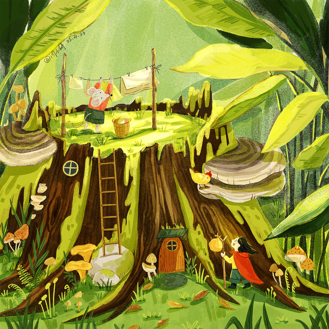夏日奇遇（图ZMzkwNjk3OTUy） - 儿童插画 - 站酷设计师闫小婷原创素材 - 站酷ZCOOL