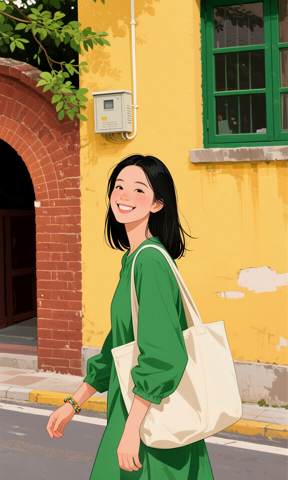 插画#微笑#阳光#自然#大地