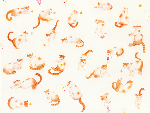 原创绘本《大猫》环衬