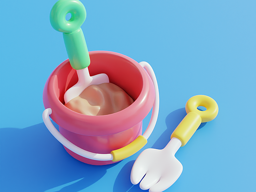 3d卡通赶海