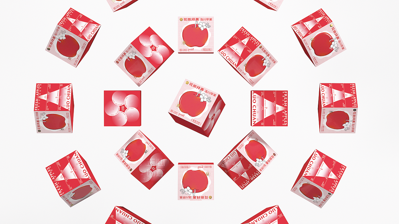水果包装|花崇拜果 x 正心创意 打造地标产品洛川苹果
