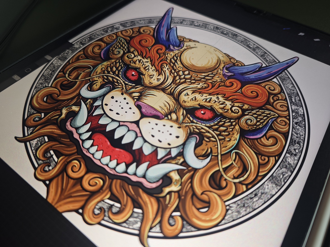 2025.05.19龙九子系列之毣余板绘狻猊