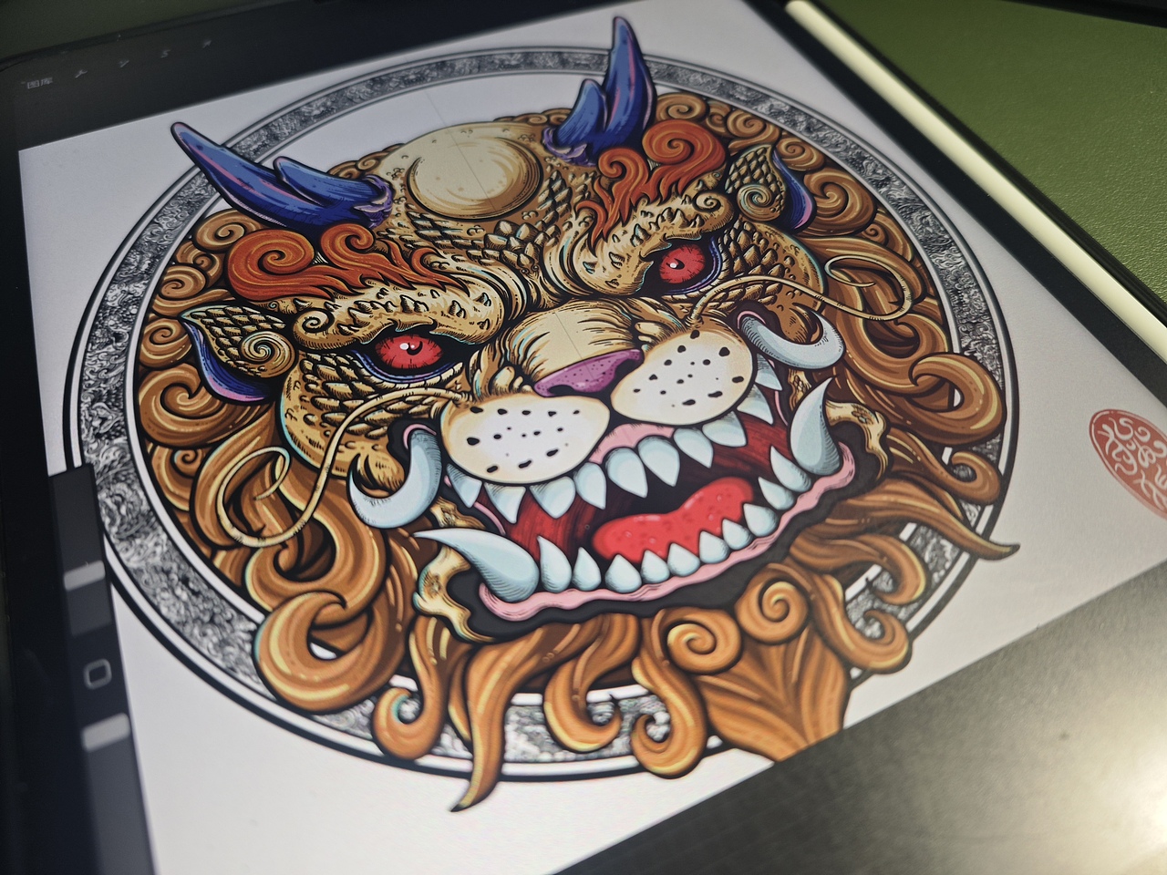 2025.05.19龙九子系列之毣余板绘狻猊