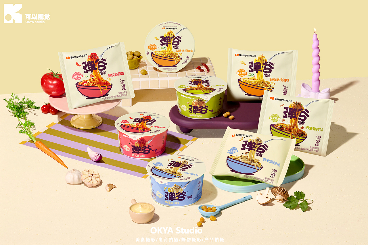 食品全案视觉制作 | 三养弹谷意面 ✖ 可以视觉（图ZMzkwNzM3Njky） - 产品摄影 - 站酷设计师可以视觉原创素材 - 站酷ZCOOL