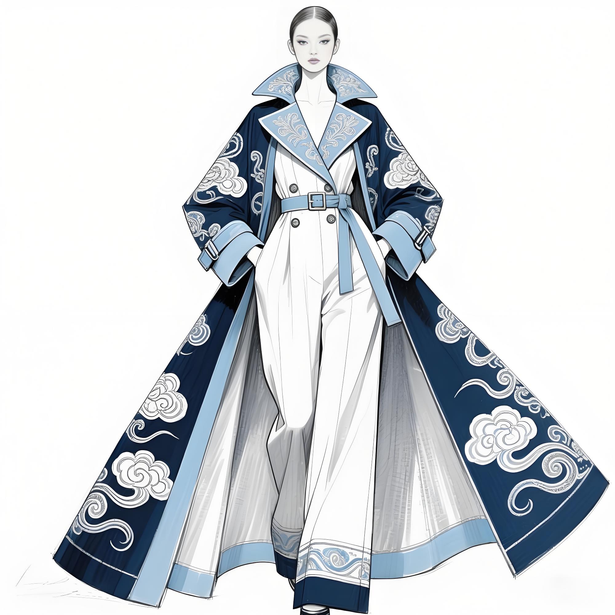 【白描为骨,刺绣为魂——高定礼服手稿中的精密叙事】