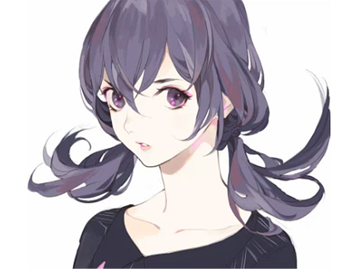 ZBrush-紫发双马尾少女角色建模教程。zbrush雕刻教程