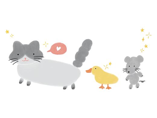 可爱插画｜猫猫的一天