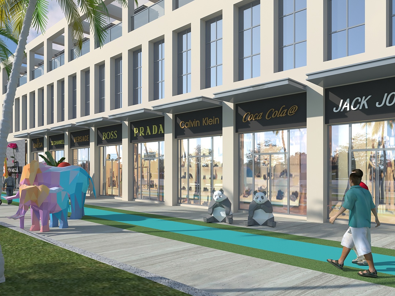 美陈案例-商业街（图ZMzkwNzUyMjgw） - 展陈设计 - 站酷设计师谦沐设计原创素材 - 站酷ZCOOL