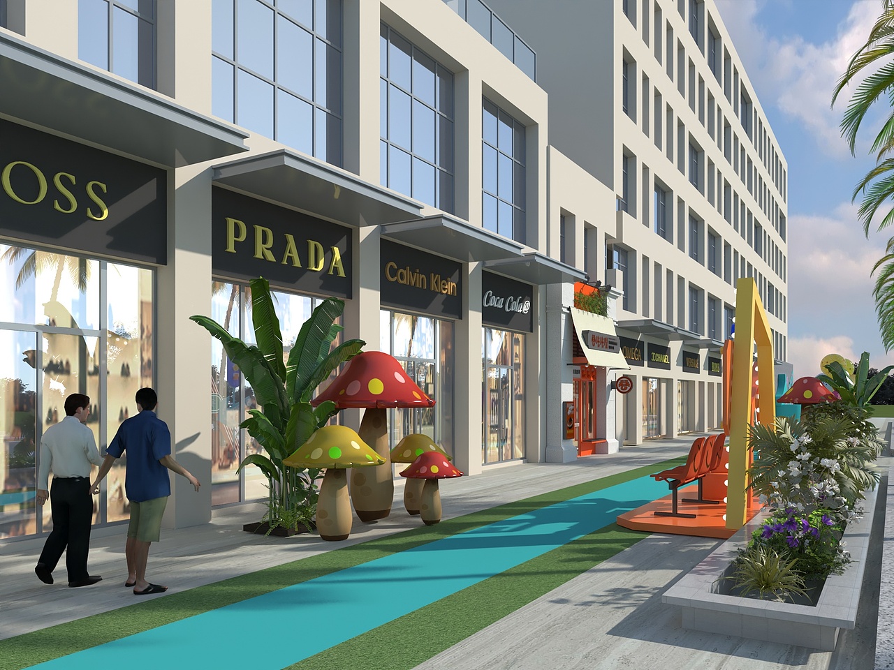 美陈案例-商业街（图ZMzkwNzUyMjg4） - 展陈设计 - 站酷设计师谦沐设计原创素材 - 站酷ZCOOL