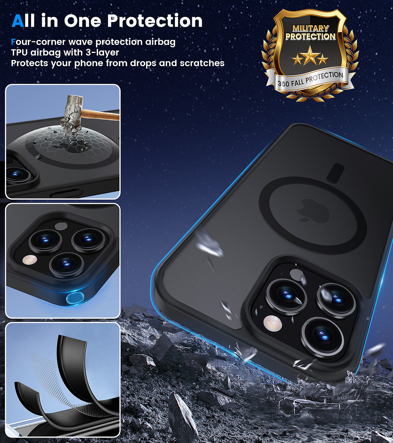 亚马逊手机壳 磨砂壳 渲染设计