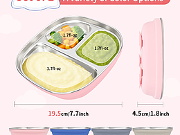 amazon不銹鋼餐盤(pán)主圖+A+