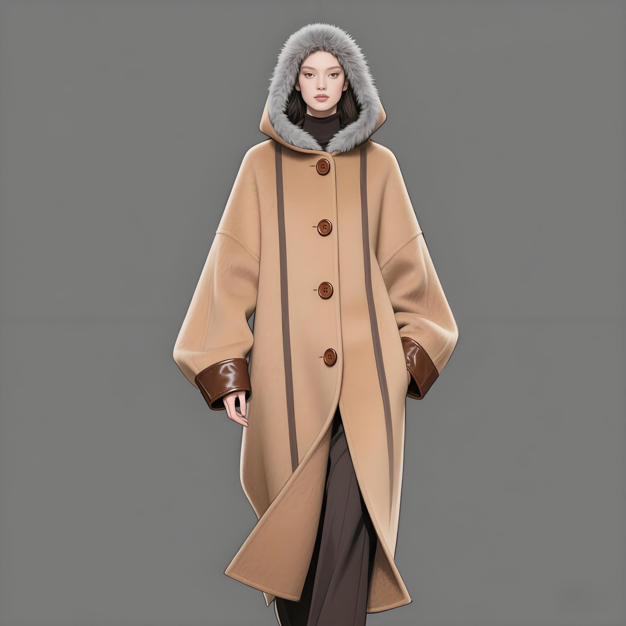 【解构东方美学的现代衣装叙事——高定大衣设计手稿的哲学隐喻】