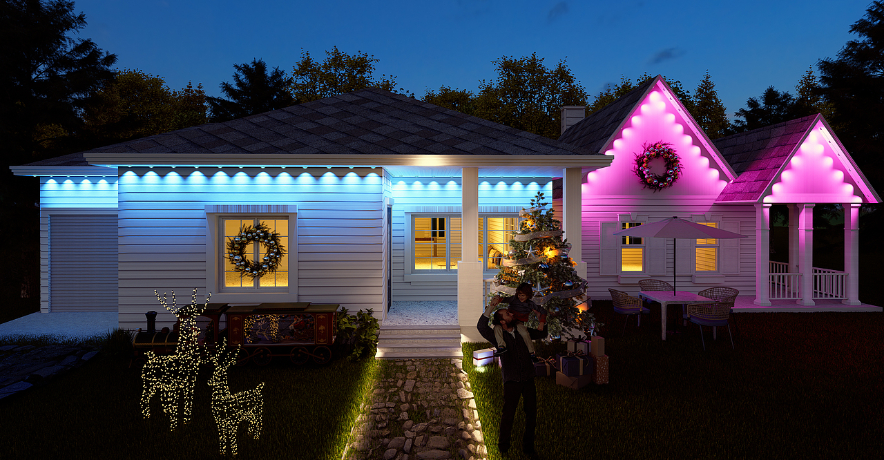 场景灯光渲染屋檐灯（图ZMzkwNzY0NzQw） - 电商 - 站酷设计师撒小花原创素材 - 站酷ZCOOL