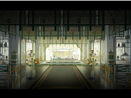 古风影视概念设计、室内场景、大殿、寝宫