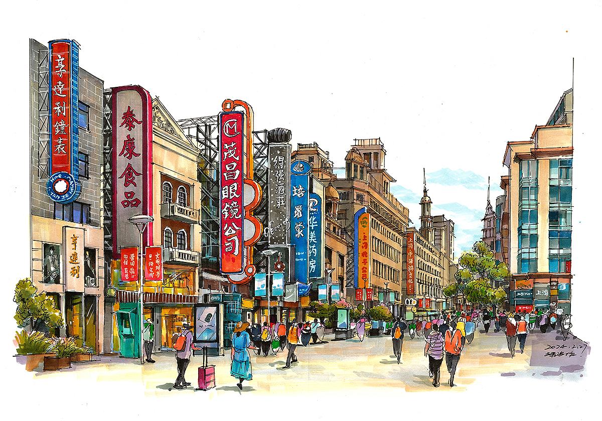 马克笔 风景速写（4）（图ZMzkwNzcwMzUy） - 艺术插画 - 站酷设计师谭泽鸿原创素材 - 站酷ZCOOL