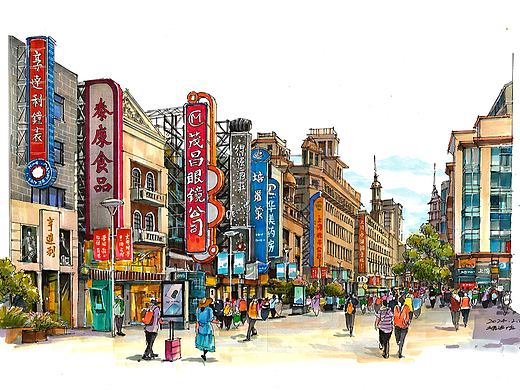 马克笔 风景速写（4）