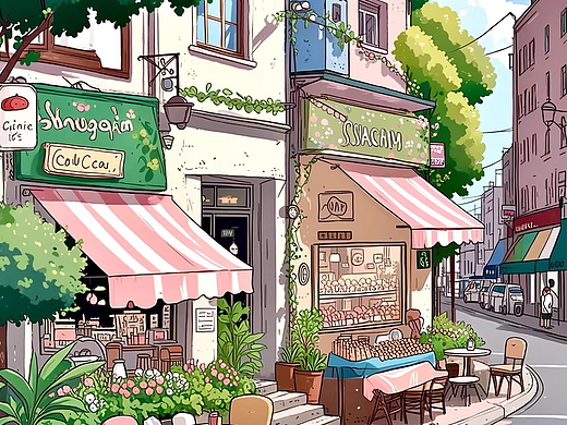 悠闲风插画设计