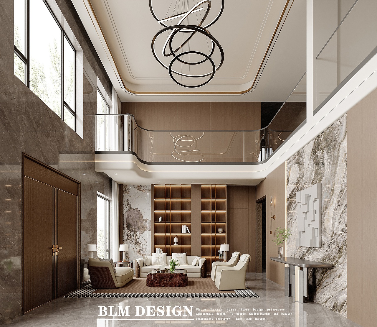 现代偏意式效果图案例