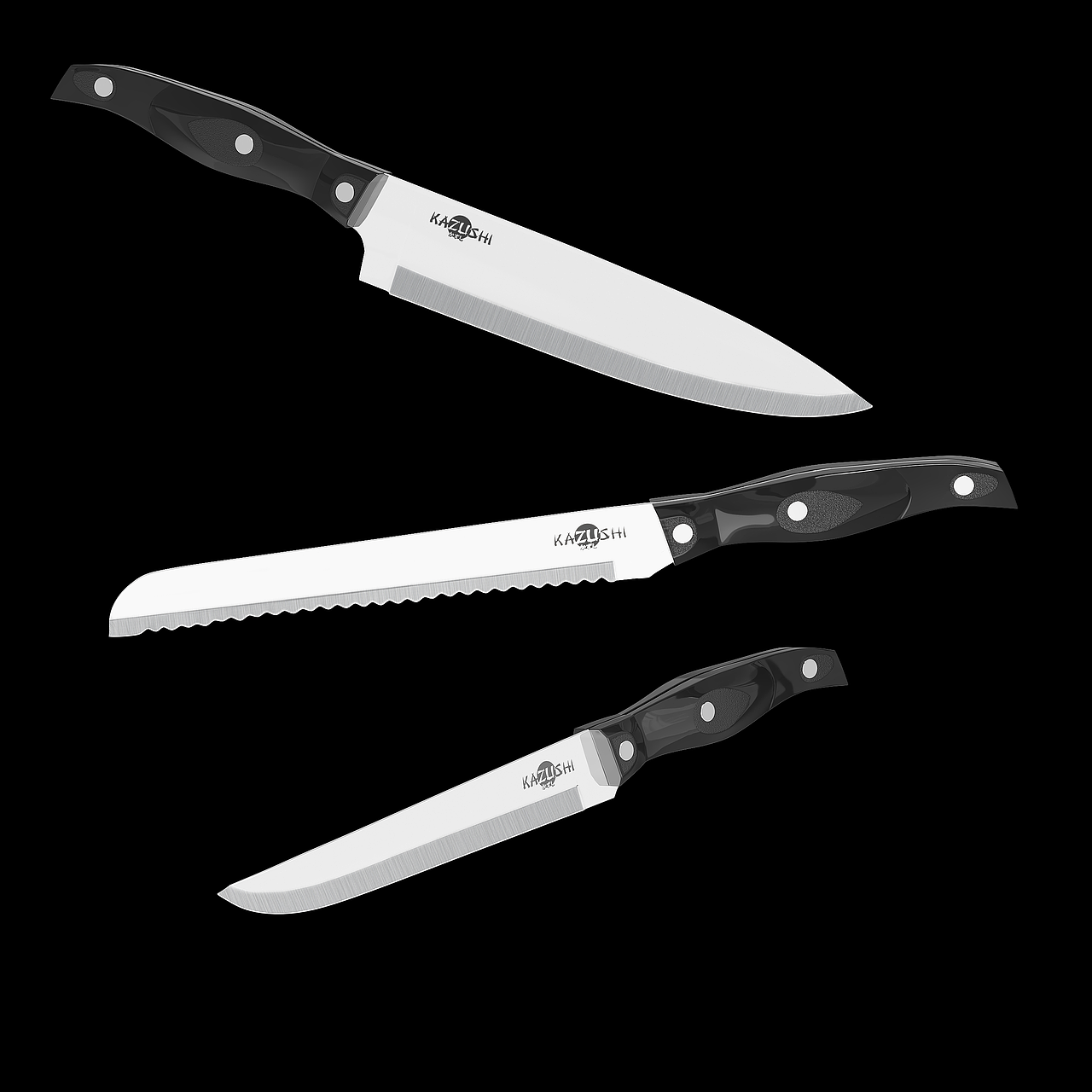 3dMax建模渲染_19件套带刀刀架