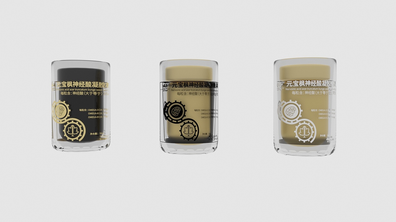保健品礼盒包装《元宝枫胶囊》