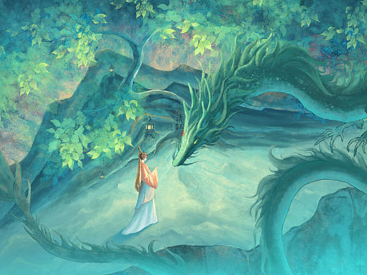 龙 古风原创插画