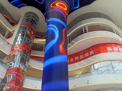 LED软屏展厅创意LED屏商场LED飘带屏【德方DEFUN】.jpg