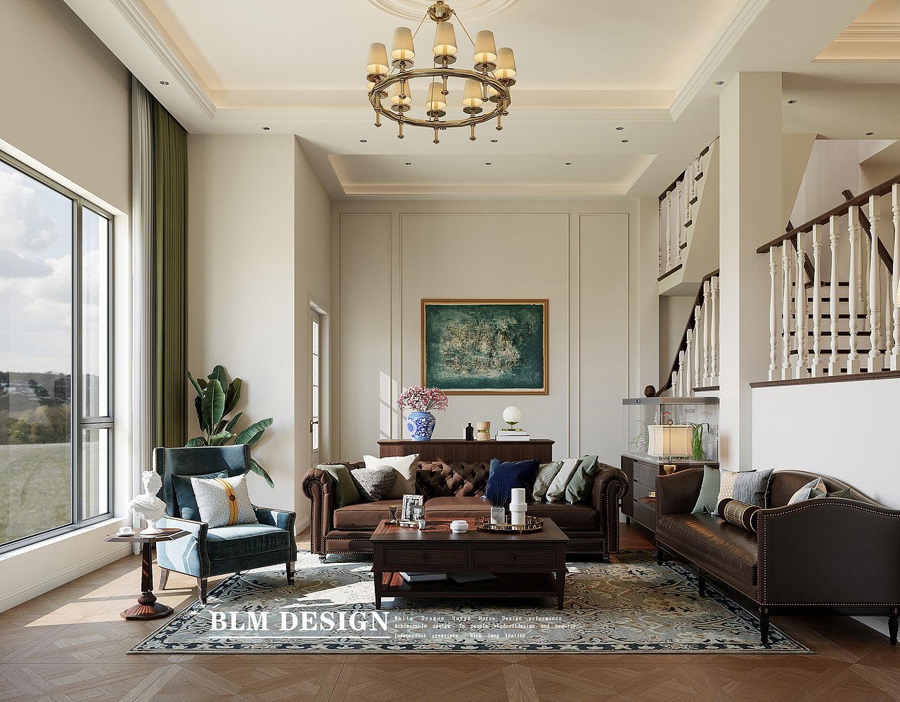 美式-白龙马效果图