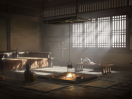 古风影视概念设计—客栈房间内