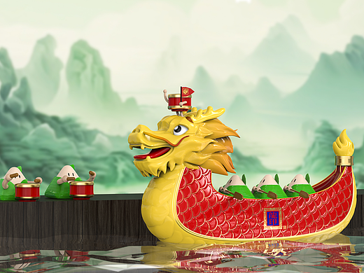赛龙舟端午礼盒 | 白酒文创设计 | 白酒创意包装设计