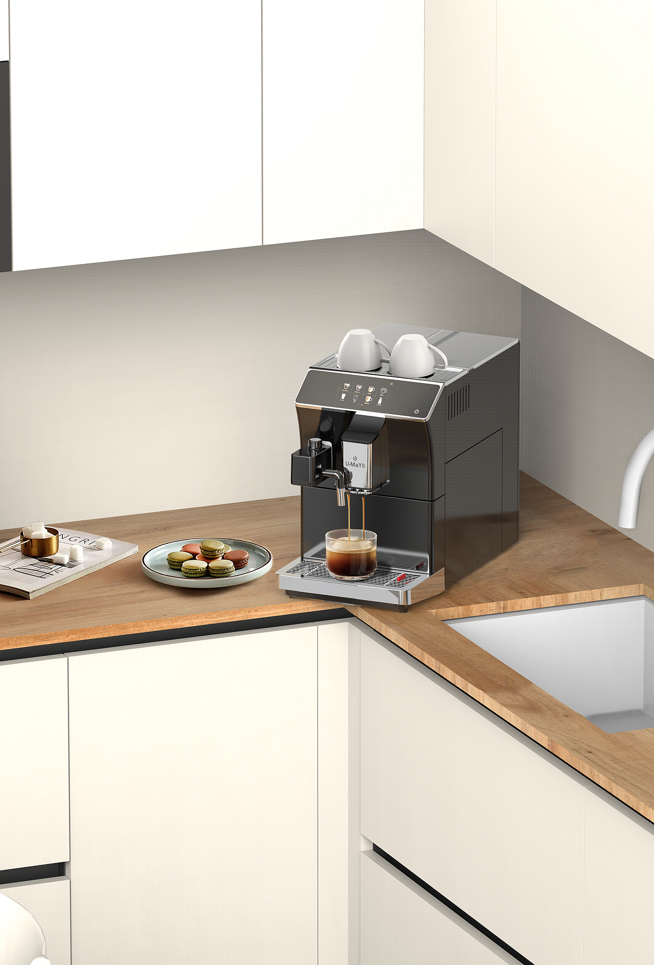 咖啡机渲染图 keyshot