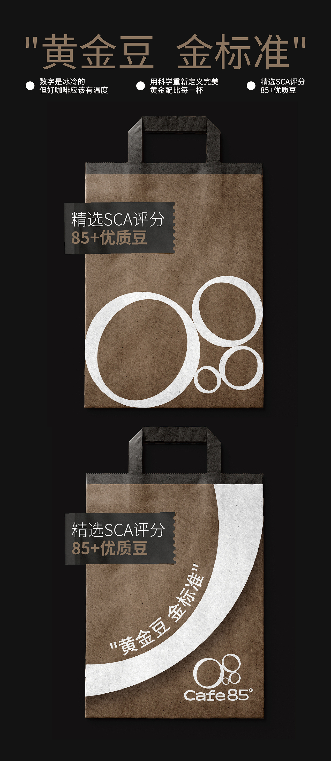 CAFE 85°咖啡品牌设计|美食科学配比 营养黄金比例
