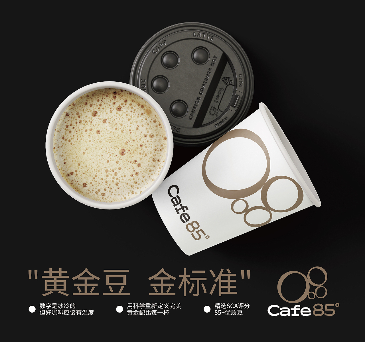 CAFE 85°咖啡品牌设计|美食科学配比 营养黄金比例