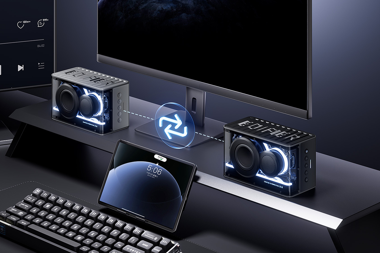 花再/NEW PLAY赛博音箱（图ZMzkwODYwMTQ4） - 电子产品 - 站酷设计师花再设计原创素材 - 站酷ZCOOL