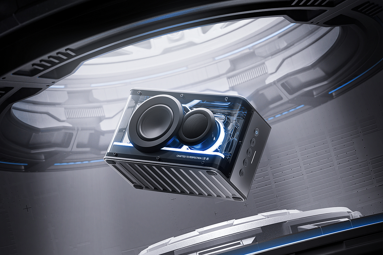 花再/NEW PLAY赛博音箱（图ZMzkwODYwMTUy） - 电子产品 - 站酷设计师花再设计原创素材 - 站酷ZCOOL