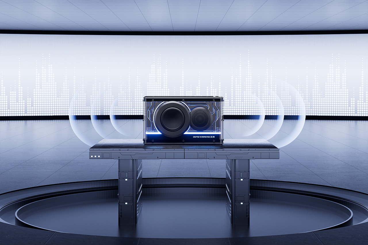 花再/NEW PLAY赛博音箱（图ZMzkwODYwMTU2） - 电子产品 - 站酷设计师花再设计原创素材 - 站酷ZCOOL