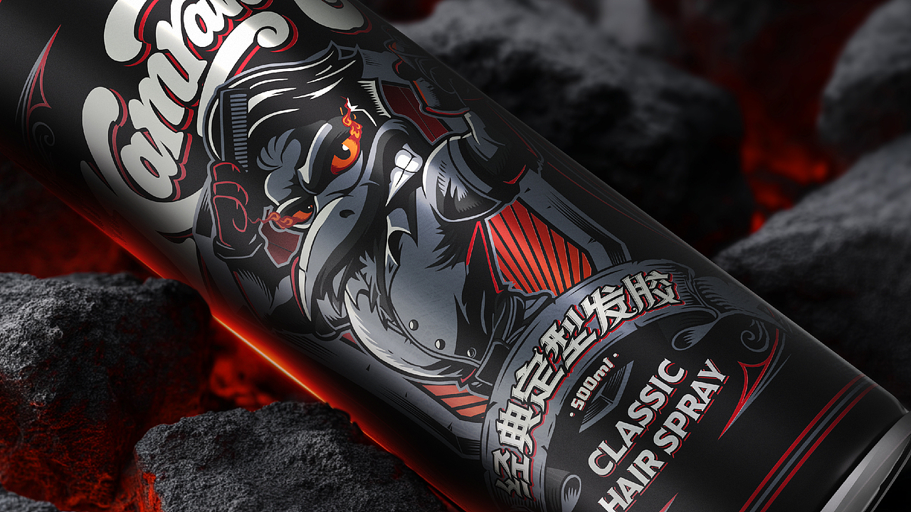 Z 世代必看!美式复古发胶包装设计|快消品|男士美妆