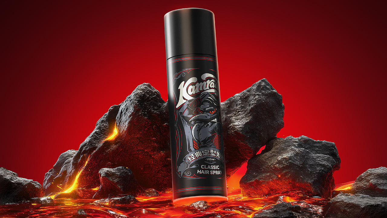 Z 世代必看!美式复古发胶包装设计|快消品|男士美妆