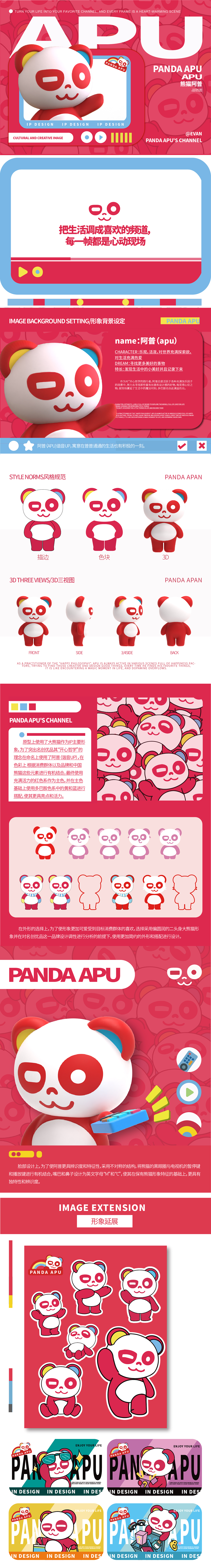 熊猫阿普-品牌文创IP形象设计