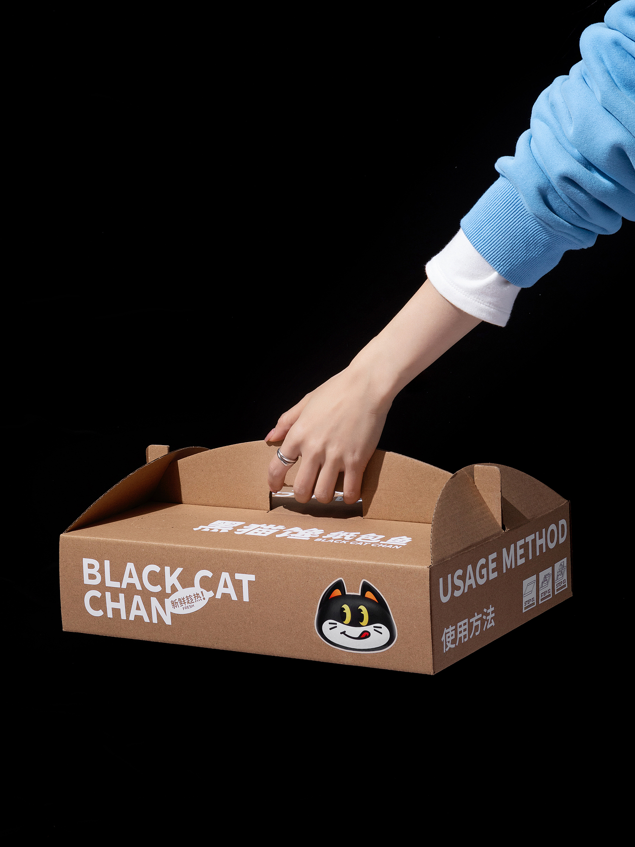 原创 | 餐饮品牌 | 黑猫馋纸包鱼x千域设计