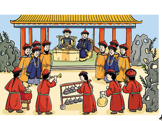 《古代文化常识趣读》少年读物插图节选