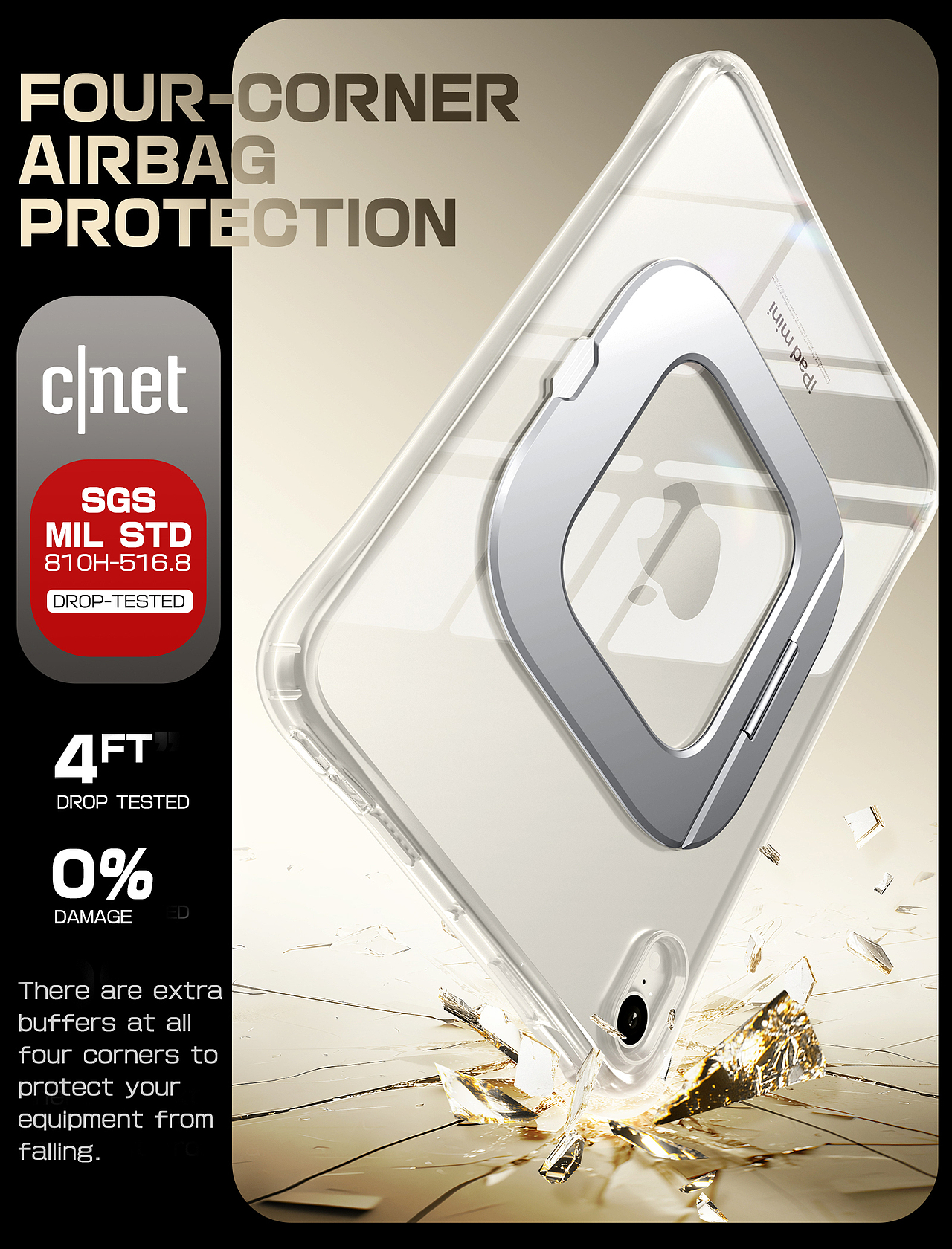 Amazon电商视觉设计_iPad mini透明保护壳