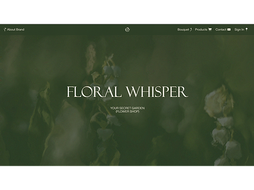 FLORAL WHISPER 网站交互视频