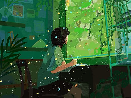 插画｜过敏的下雨天系列