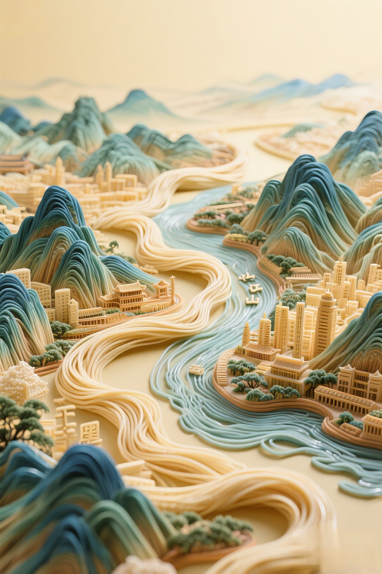 千里江山(面)（图ZMzkwOTAwNDIw） - 商业插画 - 站酷设计师上官灵儿Lucky原创素材 - 站酷ZCOOL