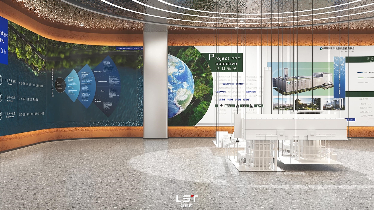 企业展厅设计方案-污泥环保企业展厅