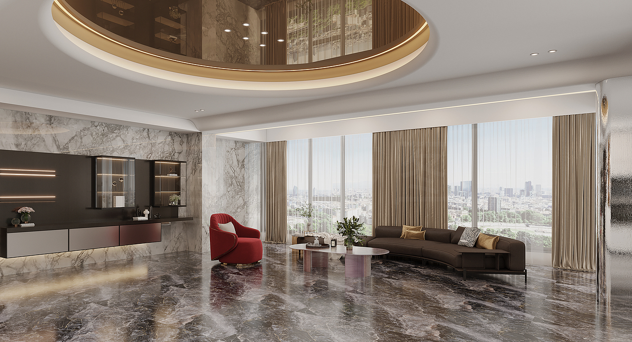 现代风格别墅效果图