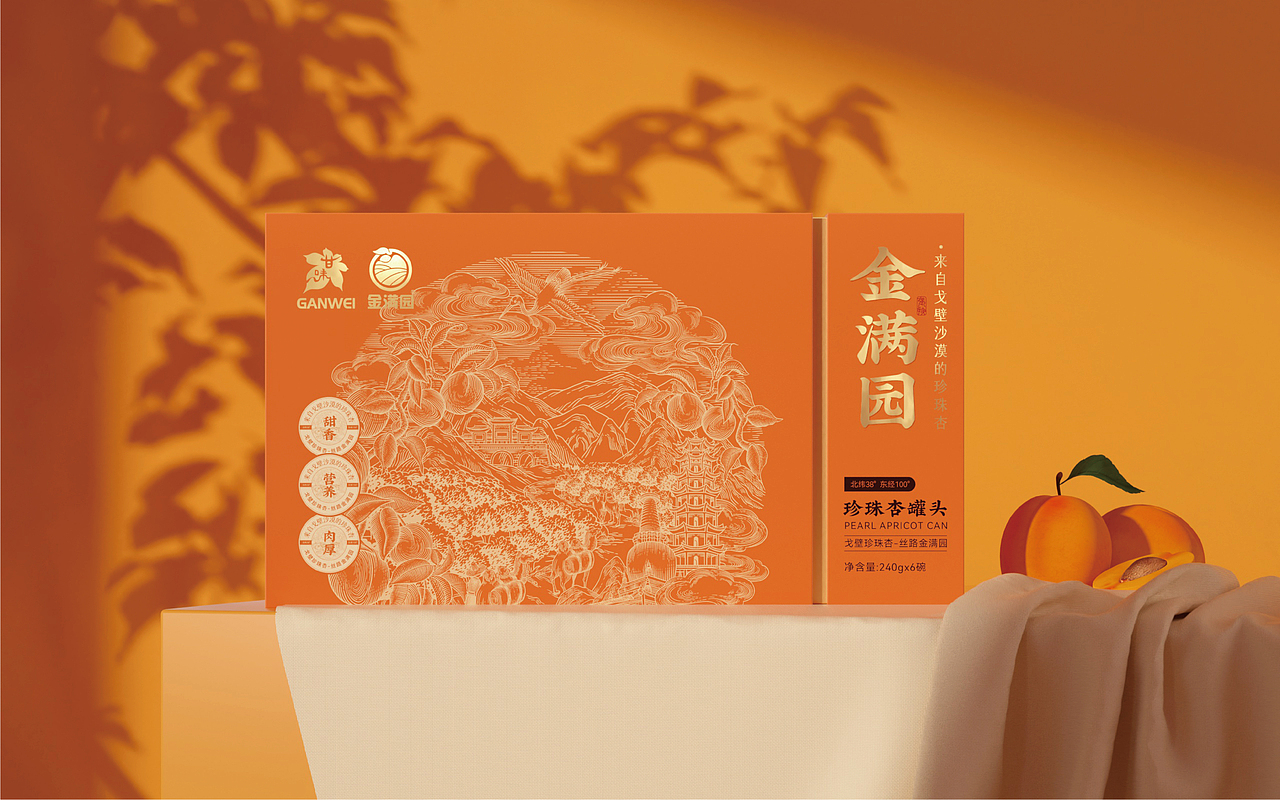 金满园-戈壁珍珠杏礼盒设计