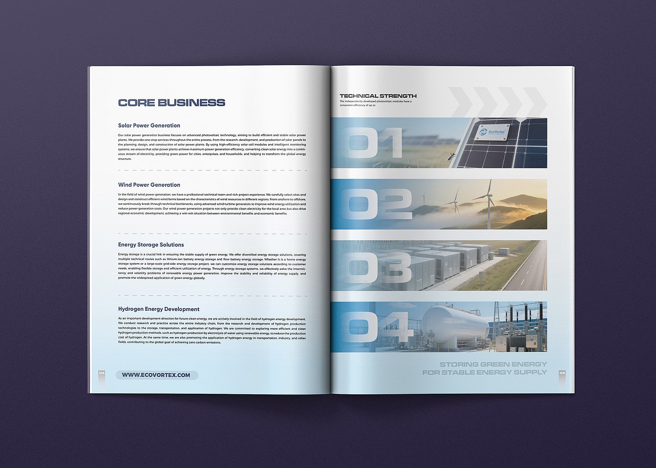 清洁能源企业画册设计风电太阳能产品手册设计宣传册